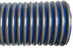Apollo SE L AS - Antistatic Grey with Blue Stripe General Purpose PVC Suction and Delivery Hose Reinforced with Rigid PVC Helix