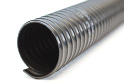Vulcano PU HDS 15 EL - Black Electrically Conductive Ester Polyurethane Ducting with PU-coated Steel Wire Helix