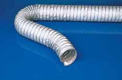 Master-CLIP HT 1100 Ultra High Temperature Three-Layer Heat Stabilised Fabric Ducting Double Reinforced with Woven Stainless Steel Wire Fabric and Externally Bonded Stainless Steel Wire Helix