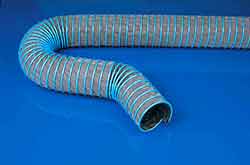 Carflex 200 Neoprene Coated Polyester Fabric Exhaust Hose Reinforced with Plastic-coated Abrasion-Resistant Galvanised Steel Helix