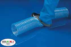 Master-PUR STEP Polyester Polyurethane Flame Protection Ducting with Crush Recoverable PU Helix