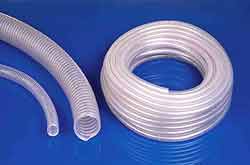 Polderflex Polyvinyl Chloride (PVC) Vacuum Resistant Suction Hose with Spring Steel Wire Helix