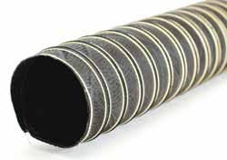 NeoDuct 2S - Black Double Ply Neoprene-coated Glass Fabric Ducting Reinforced with Embedded Steel Wire Helix and Finished with External Glass Cords