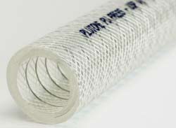 Plutone PU Press - Clear Ether Polyurethane Suction and Delivery Hose with Stainless Steel Helix