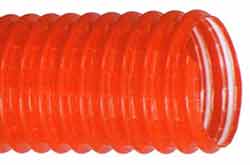 SuperFlexTract Red Plasticised PVC Axial and Helical Yarn Reinforced Ducting with PVC-coated Spring Steel Helix Support